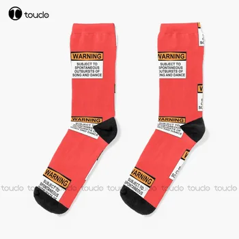 Внимание: Възможни са спонтанни изблици Песни и танци Чорапи САЩ Чорапи Коледен подарък за поръчка на Унисекс За възрастни Юношески Младежки Чорапи