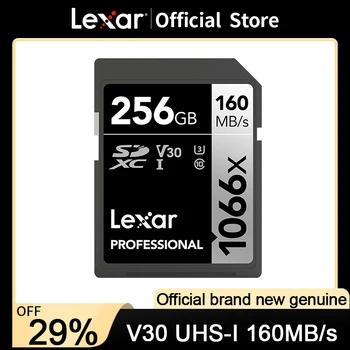 Lexar SD-карта 1066X висока скорост 160 MB/vs/vs, 64 GB, 128 GB, 256 GB, 512 GB И 1 TB SDXC UHS-I U3 4K V30 Карта с флаш памет от Клас 10 Клас 10 За камерата