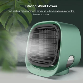 Мини Настолен климатик Аниони Вентилатор за климатик За почистване и Овлажняване на въздуха Мини Охлаждащ вентилатор USB Multi Cooler