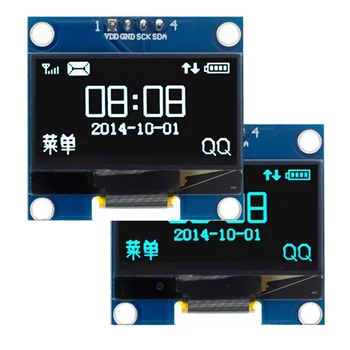 1БР 1,3-инчов бяло-синьо цветен OLED-модул SH1106 Drive IC 12864 I2C Порт за Комуникация 128x64 IIC Интерфейс