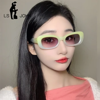 Нови малки квадратни поляризирани очила дамски луксозни корейски нежни маркови ацетатные овални слънчеви очила дамски черни очила с UV400