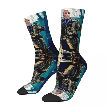 Чорапи Till And Lindemann In Concert R320 с графичен винтажным модел, НАЙ-ЦЕНА Компресия чорапи с контрастни хумористичен модел