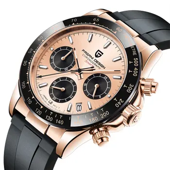 Луксозни часовници от водеща марка, кварцов часовник, многофункционален часовник от хронометражной стомана, водонепроницаемое сапфирен огледало, японски часовници с механизъм за мъже