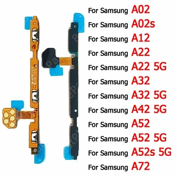 Нов Ремонт Ключ Гъвкав Кабел За Samsung Galaxy А02 A02s A12 A22 A32 A42 A52 A52s A72 5G Клавиш за сила на звука Страничен бутон за Включване Изключване