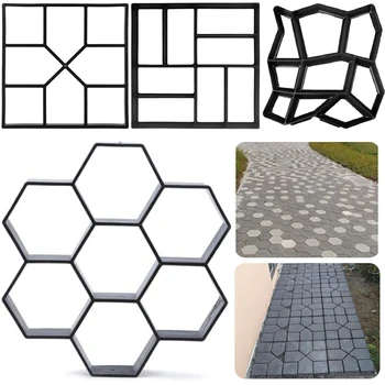 Форма за направата на градински пътеки, вымощающих тротоара, конкретни форми за еднократна употреба, направи си сам, ръчно, вымощающая пътека, циментова форма за двор и градина