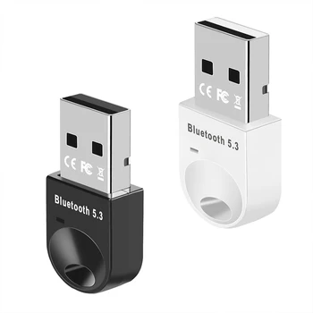 USB-BLUETOOTH-съвместим адаптер 5.3 Dongle Mini Wireless Audio Transmitter Receiver Без шофьор за динамиката на Компютъра PC, Лаптоп