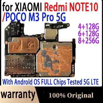 За Xiaomi Redmi Note 10/POCO M3 Pro 5G дънна Платка Логика Платка Оригиналната Работи Добре Разблокированная Основната Печатна платка