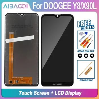 AiBaoQi Нов Оригинален 6,1-инчов Сензорен Екран + 1280x600 LCD дисплей В Събирането на Замяна За Телефон Doogee Y8 X90L Android 9,0