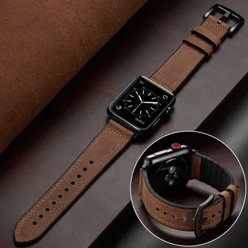 Кожена каишка за Apple watch band 45 mm/41 мм 44 мм 40 мм и 49 мм 42 мм, 38 мм и каишка за часовник correa гривна iWatch ultra series 5 3 SE 6 7 8