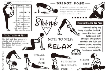 yoga Прозрачен Печат за scrapbooking от прозрачен силиконов каучук, декор за фотоалбума 