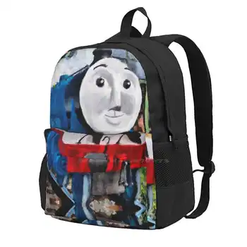 Училищна чанта за съхранение на Гордън, ученическа раница Thomas The Tank Engine, Гордън Содор, забавен детски влак Thomas The Train, синя железопътен транспорт