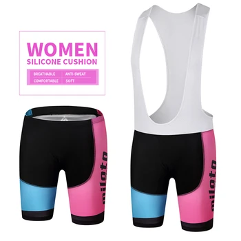 MILOTO 2020, НОВИ бързо съхнещи, устойчиви на uv женски велосипедни шорти-престилки, Ликра, Колоездене, професионални панталони-престилки с 3D гелевой подплата Coolmax