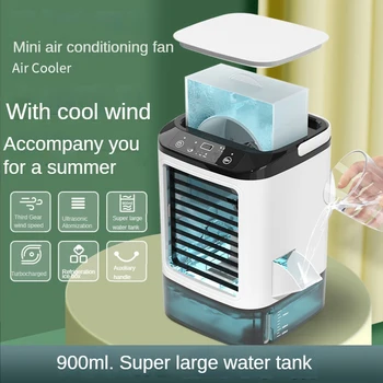 Спрей за студена входящия въздух, домашен мини-USB Настолен хладилник, Малък Вентилатор за климатик, Преносим Вентилатор за пръскане влажна вода, студен вентилатор