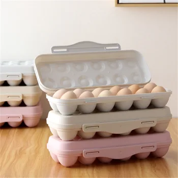Преносим кутия за яйца с 12 мрежи, устойчив на удари пластмасов държач за яйца, кутия за съхранение на яйца в домашното хладилник, кутия за съхранение на яйца