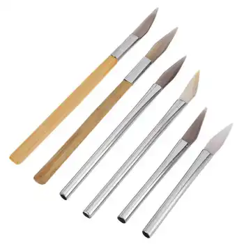 бижута инструменти, комплект за полиране на агата момичета с рани от нож ръбове, инструменти за полиране на благородни метали с бамбук желязна дръжка
