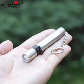 YUPARD mini Факел Light Q5 led Фенерче от неръждаема стомана 1 * ААА/10440 акумулаторна батерия, водоустойчива, 3-Защитен спорт на открито