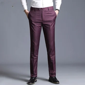 Нов дизайн, летен мъжки бизнес облекло, панталони, ежедневни панталони, мъжки панталони, прави панталони, бизнес модни тесни панталони Man A17