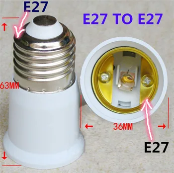 увеличете основа E27 Удължен притежателя лампи удлините E27 до E27 по-голямо удължаване на Трансформиране на база на притежателя Увеличете дължината на основата e27