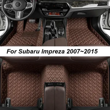 Потребителски луксозни подложки за Subaru Impreza 2007 ~ 2015 без бръчки, автомобилни постелки, аксесоари, резервни части за интериора, пълен комплект