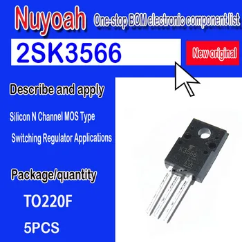 Оригинален точков регулатор превключване 2SK3566 K3566 TO-220F MOS MOSFET 2.5 A, 900 В, 6.4 Ти, N-канален 5 бр.