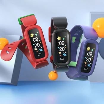 S90 Детски часовници Наблюдение на здравето на смарт часовници наблюдение на сърдечната честота, кръвната спортни режими Спортен смарт гривна Поддръжка на iOS и Android