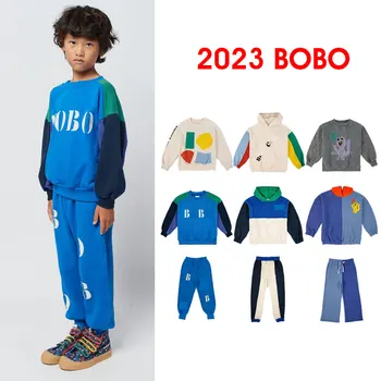 2023 Bobo, нови пролетни детски блузи, търговска марка BC, пуловери с хубав принтом за момчета и момичета, памучен потник дрехи за малките момичета, Потници, Блузи