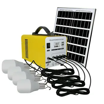 12V USB Панел за Слънчева Енергия Слънчево Зарядно Устройство с Led Светлини Комплект Генератор, Система за Домашно Вътрешно/Външно Осветление За Защита От Разреждане