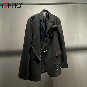 PFHQ Мозайка, подправяне, нишевый дизайн от 2 части, Оригинални елегантни модни летни якета 2023, мъжко стилно висококачествено палто 21F1178