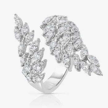 2023 Ново записване, модни Ангелски пера, модерен пръстен за жени, открит подарък за парти, бижута на едро R8267