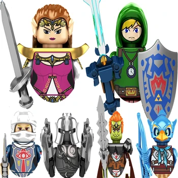 WM6053 Играта The Legend Of Zeldaed Мультяшная принцеса, свързана мини-кирпичиками, статуетка в събирането, играчка строителни Блокове, детски Модел, подаръци