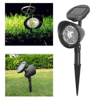20 бр/лот ABS 4 led слънчеви фенер на открито, прожектор на слънчевата енергия, градинска лампа за тревата, пейзаж акупресура осветление