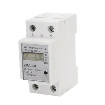 Wifi Smart Meter Switch Измерване на потреблението на енергия Брояч за наблюдение на енергия 110V 220V Smart Life/Sasha App Remote Control
