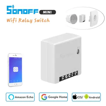Sonoff Mini Smart Wifi Switch 10A eWeLink App дистанционно управление, 2-позиционен ключ, работа с Алекса Google Home Smart home