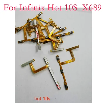 За Infinix Hot 10s X689 Hot 10 Lite Spark 8C Бутон за Регулиране на силата на звука на Хранене Гъвкав Кабел Страничен Клавиш за Включване Изключване Бутон за Управление на резервни Части За Ремонт на