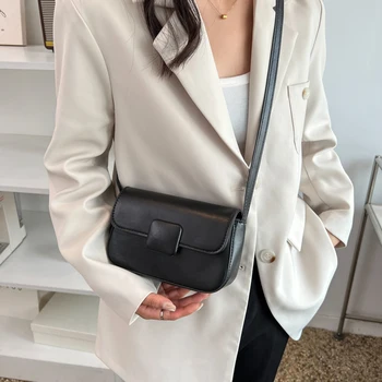 Модерна дамска чанта за през рамото от изкуствена кожа, изящни дизайнерски чанти в ярки цветове, червило, квадратна чанта-прашка за момичета