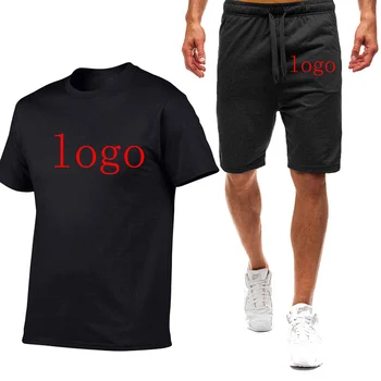 Създаване на лого 2023, пролетно-лятна нова мъжка тениска девет цвята с къси ръкави, просто случаен модерен костюм за почивка