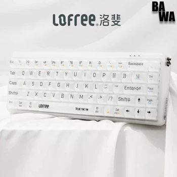 Клавиатура Lofree 68 клавиши 1% Матирана Прозрачна Безжична Bluetooth Hotswap Ръчна Настолна Клавиатура С Подсветка за Лаптоп, Pc Gamer