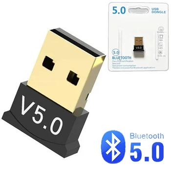 USB адаптери Bluetooth 5,0 Безжична компютърна адаптер, мини-приемник-предавател с Bluetooth за КОМПЮТРИ, лаптопи, компютърни тонколони, аудио
