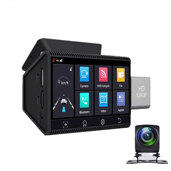 3,0-инчов 4G видеорекордер за управление на LTE Android 8.1 RAM1GB ROM8GB Smart с две лещи GPS дистанционно управление на автомобилен видеорекордер