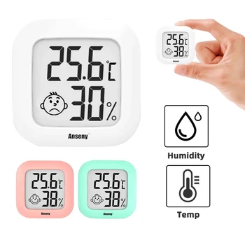 Мини LCD Дигитален термометър, Влагомер Електронен измерител на температурата и влажността в помещението Сензор метеорологичната станция за дома