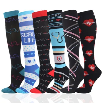 МОХИТО, 1 чифт мъжки компрессионных чорапи, Разширени вени, които се Грижат за болни от диабет, найлон, нестандартен, Дамски спортни чорапи за бягане на открито, Колоездене