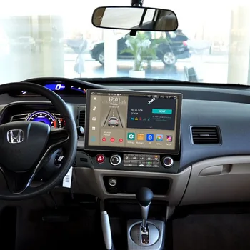 13,3 инча 2din Стерео Главното Устройство Автомобилен Мултимедиен Плеър Авторадио За Honda CIVIC Android Радио GPS Навигация Carplay WIFI 4G