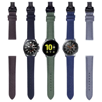 Платно Найлонов Ремък за часа на Samsung Galaxy Watch 3 45 мм 41 мм и Каишка За Умни часовници Samsung Active 2/Galaxy 46 мм/S3 Гривна