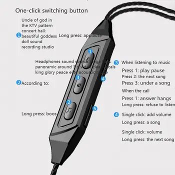 Слушалки Леки слушалки с Кабел с метален шумопотискане, Модерен, чист звук, Кабелна Мобилен телефон, слушалки за PC, втулки