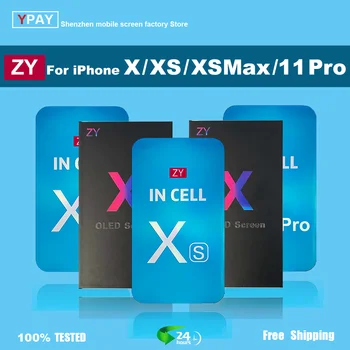 ZY Incell екран За iPhone X XR XS XsMax 11 12 13 LCD Сензорен дисплей Дигитайзер В Събирането на Резервни Части, LCD дисплеи TRUE TONE