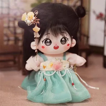 20 см Кукла Baby IDol По Поръчка Звезден Спомен Плюшен Кукла С Дълга и Къдрава Коса Кукла За Събиране на Феновете Wangyibo Xiaozhan Подарък