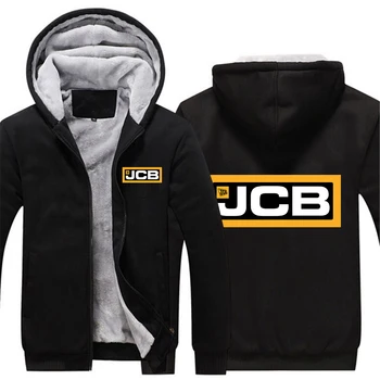 Багер Midnight Star Jcb с принтом Мода 2023 Нов мъжки зимни загрята памук спортен костюм Удобни класически блузи, палта