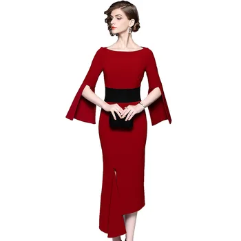 Meldel 2019, красиво шифоновое дълга елегантна вечерна рокля, вечерни рокли с ръкави и Колан, Robe de Soiree, големи Размери