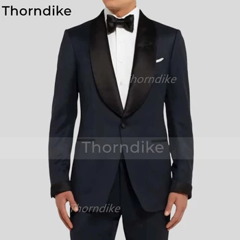 Thorndike 2022, Мъжки костюми с ревера на шалове, Комплекти от 2 теми, Сватбен костюм на Младоженеца (яке + панталон)