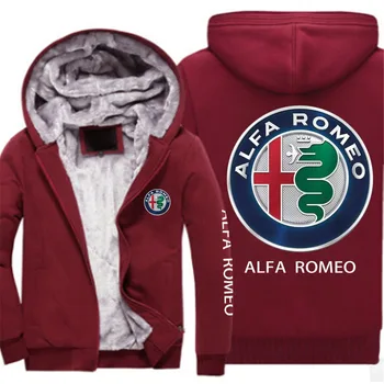 Alfa Romeo 2023, нови зимни и есенни блузи с знамена, яке, мъжки ежедневни блузи с флага на страната от дебело руно, пуловер